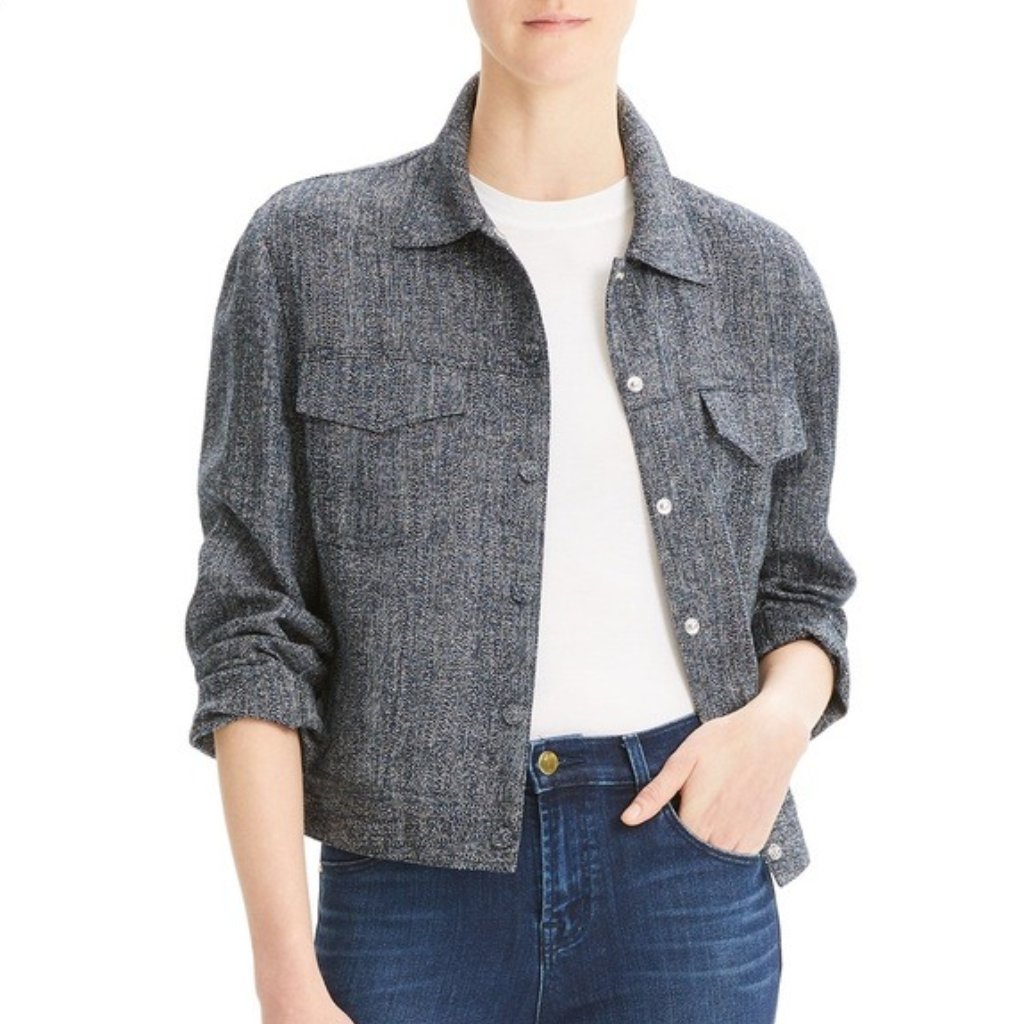 Theory Linen Blazer Jacket (Made In Italy), Size L New W/Tag Msrp $455